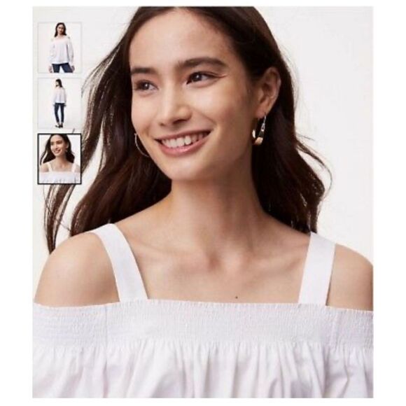 Loft cold shoulder blouse. Size XS petite - Picture 3 of 5